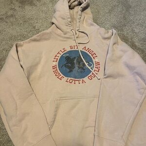 Women's Beige Graphic Hoodie